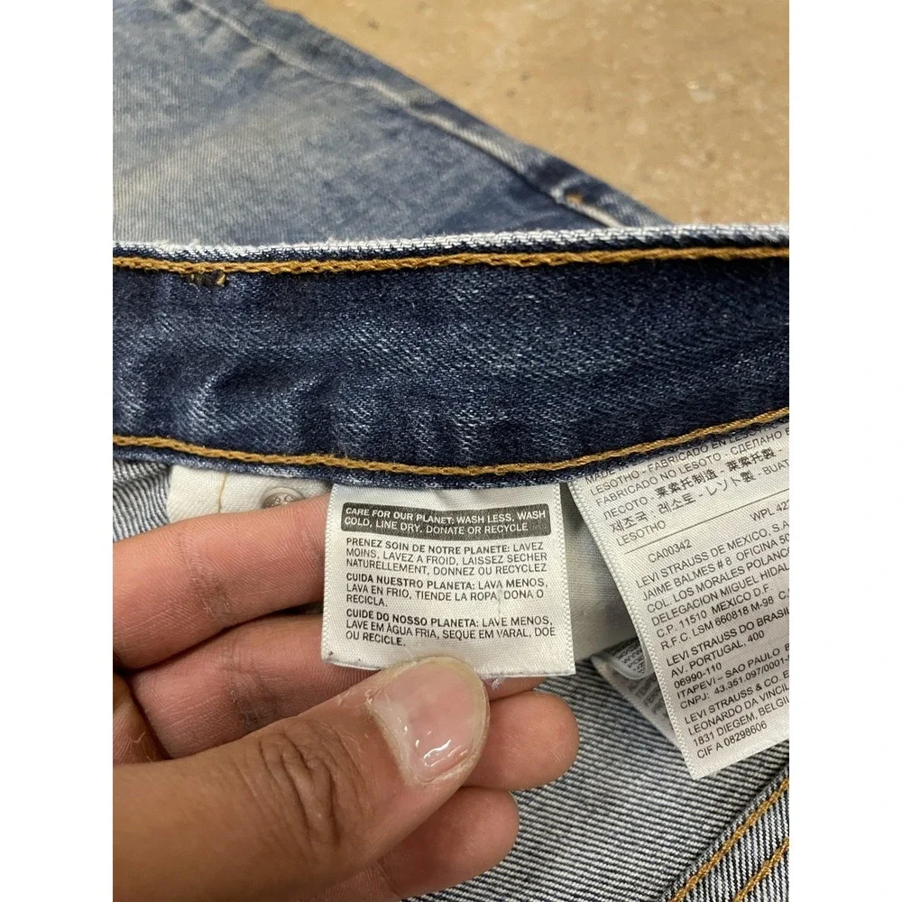 Levis 550 Jeans‎ Mens 40x30 Medium Wash Blue Relaxed Fit Tapered Leg Zip Fly